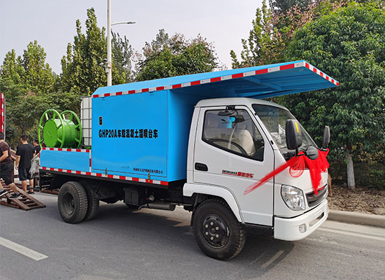 車載式混凝土濕噴臺(tái)車發(fā)貨現(xiàn)場